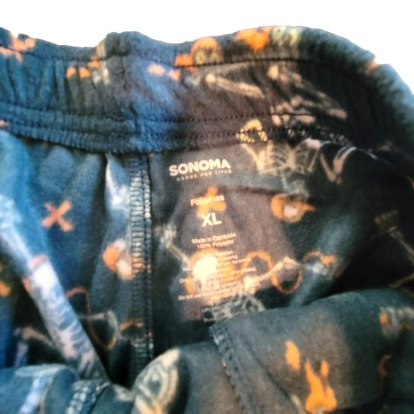 Fleece Pajama Jogger Pants Green Skeleton Skateboarding Boys XL 18-20 JJ2077 - Picture 6 of 8